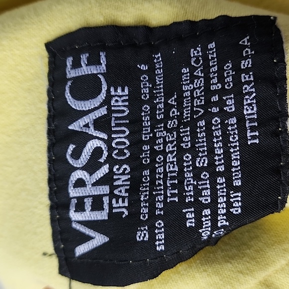 Vintage Versace Jeans Couture Bright Yellow Stretch Denim Jeans - Picture 10 of 11